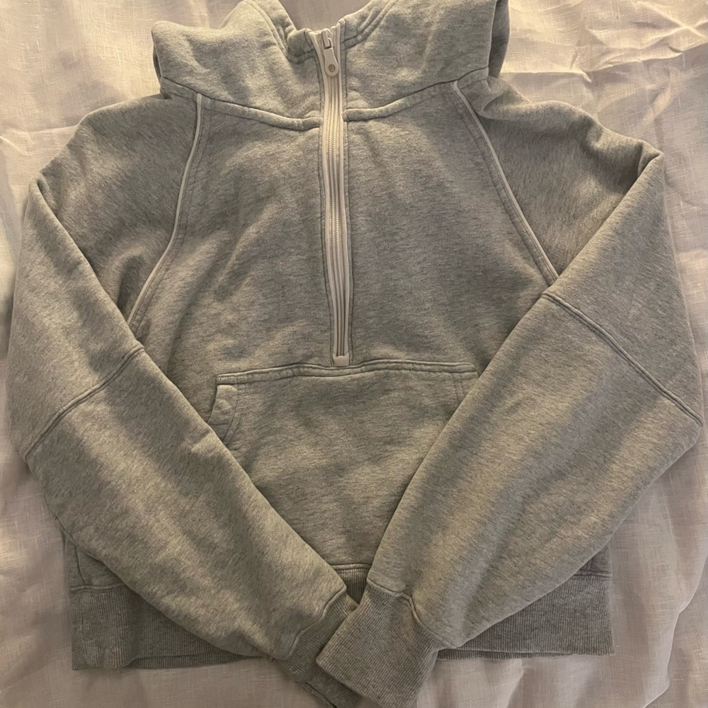 Offline by Aerie Light Gray Throwback Half Zip